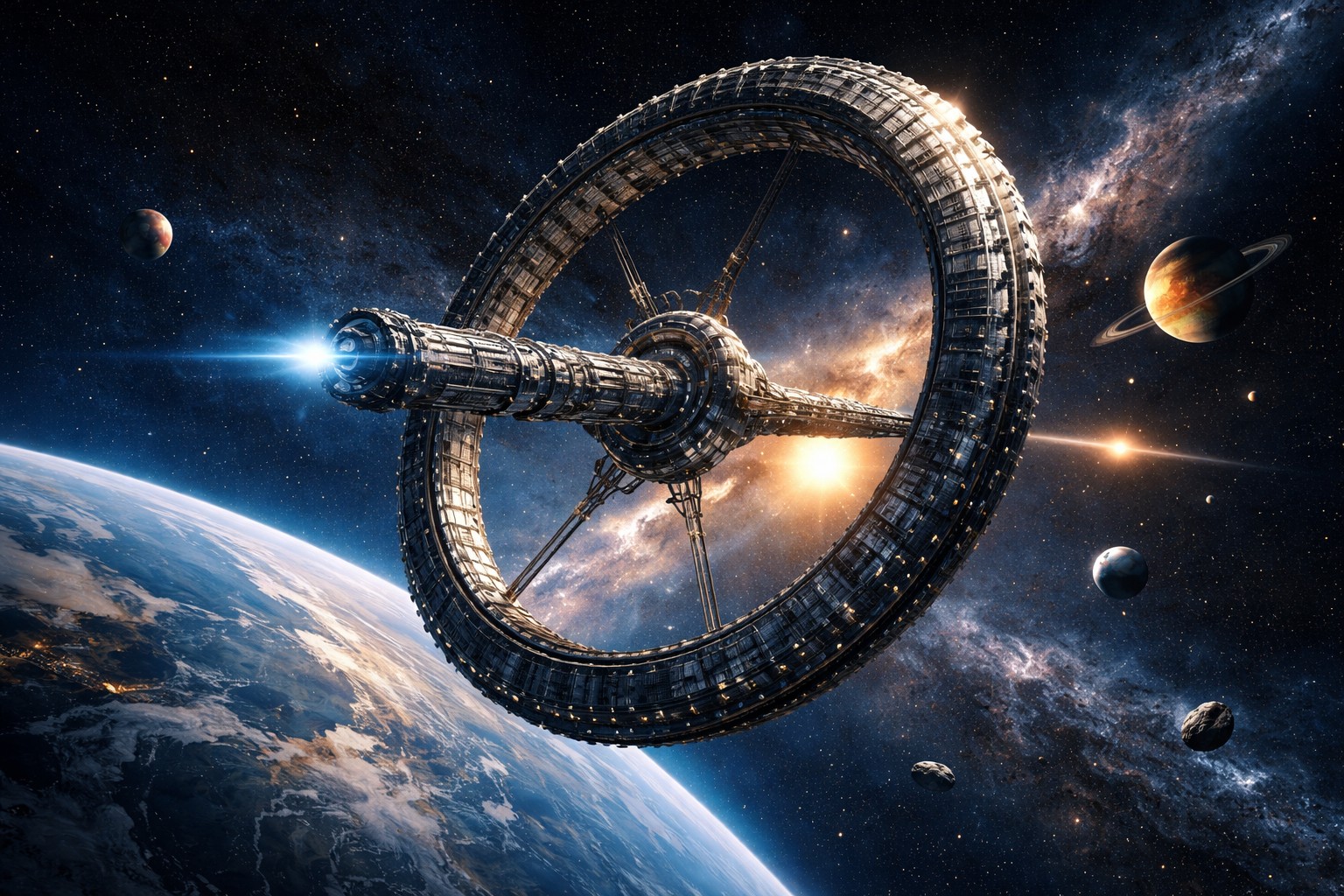 The Great Ring Station Beyond Earth