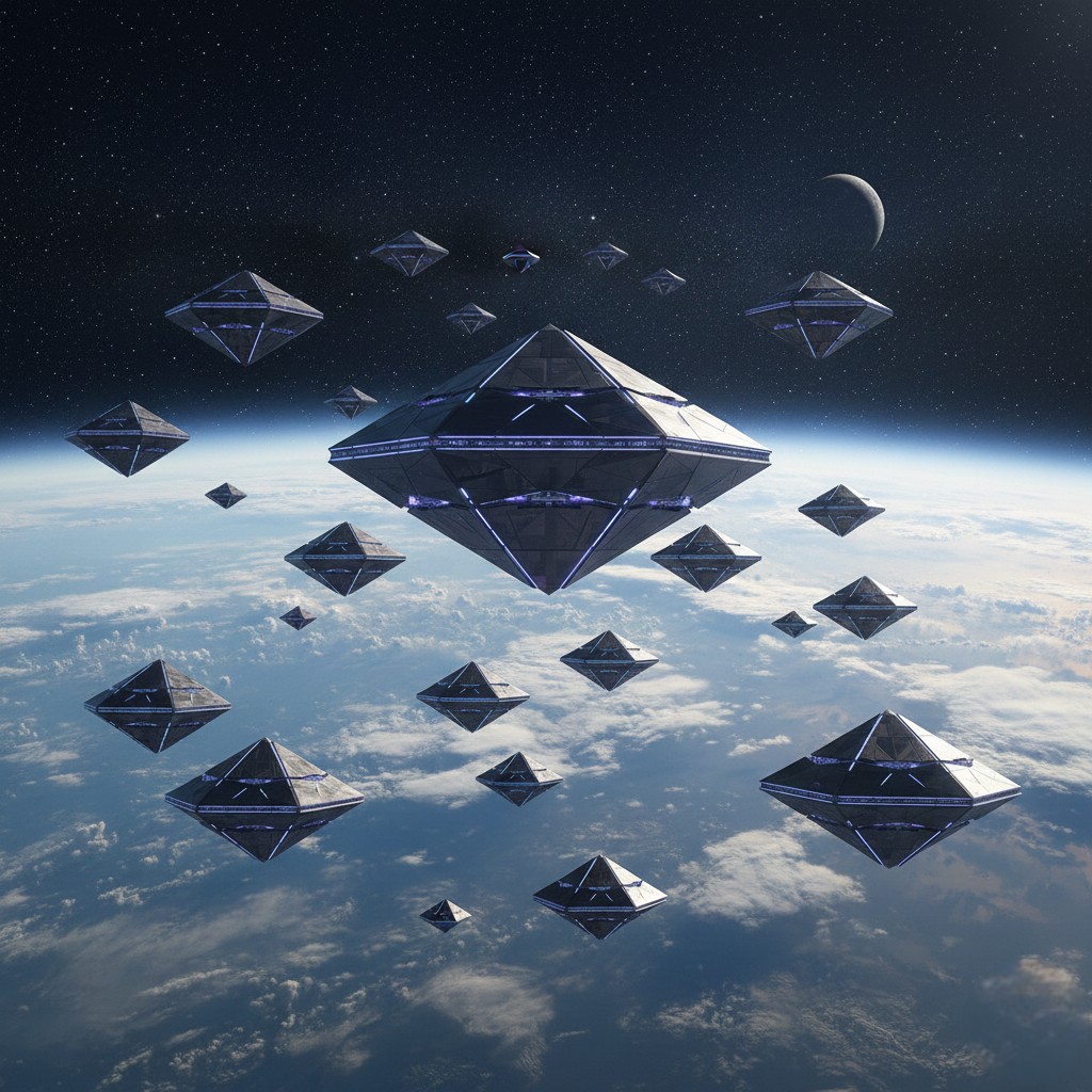 Diamond UFO Fleet Invades Earth: Epic Sightings Over Acropolis, NYC Skyline, Eiffel Tower, and White House