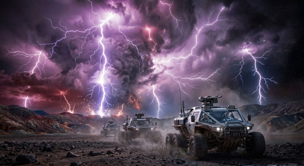 Sci‑Fi Space Patrol Ambushed on a Hostile Exoplanet